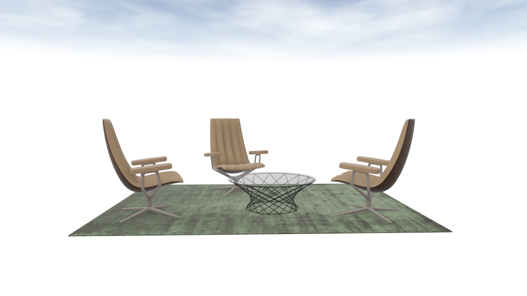 Planungsansicht derselben Lounge